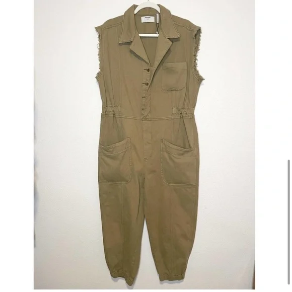 NEW ONE TEASPOON Military Olive Green Sleeveless Jumpsuit Great 4 Fall Season🍂